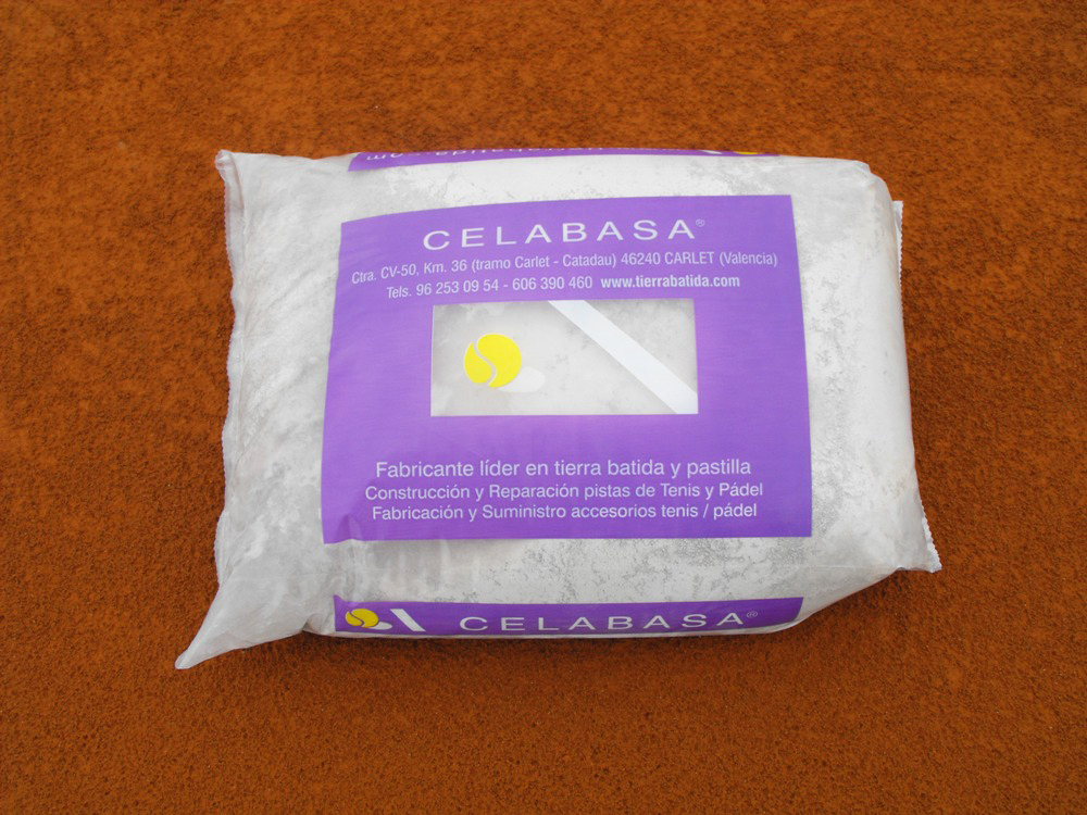 pastilla o mortero pistas tenis tierra batida