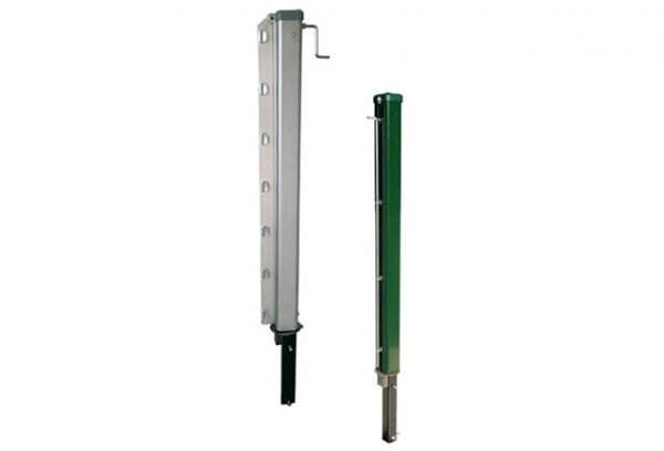 postes aluminio cuadrados extraibles