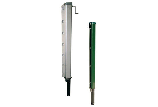 postes aluminio cuadrados extraibles
